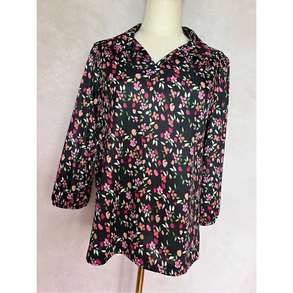 Retro Style Floral Blouse